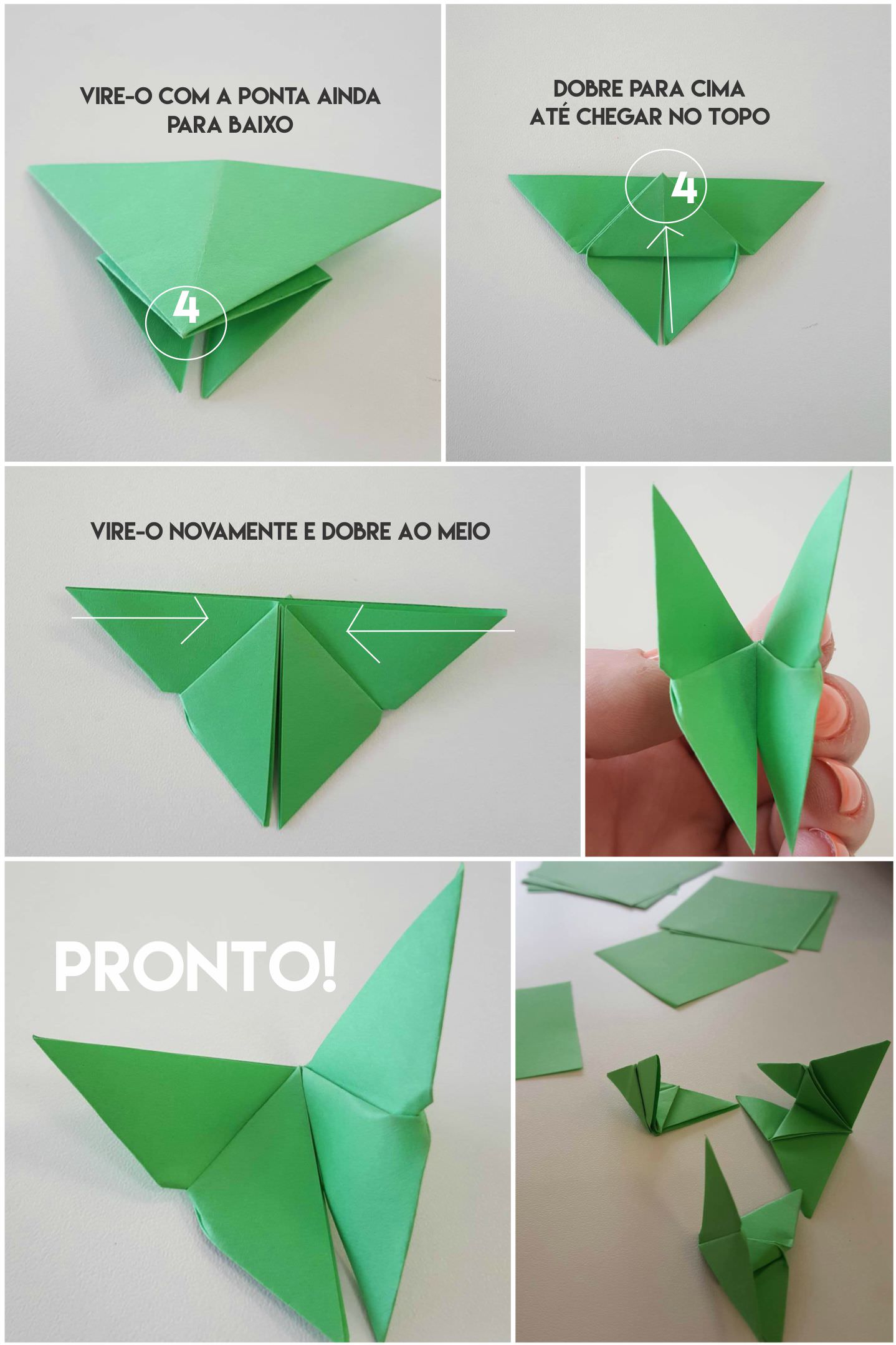 DIY Borboletas de Origami Nós